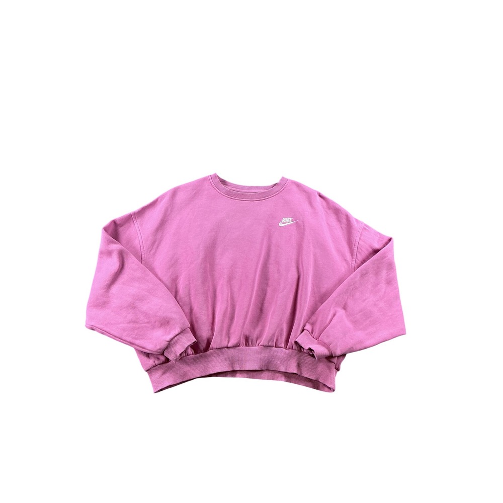 Nike Sportswear Essential Fleece Crewneck Sweatshirt Pink Cropped XL DJ7665-622